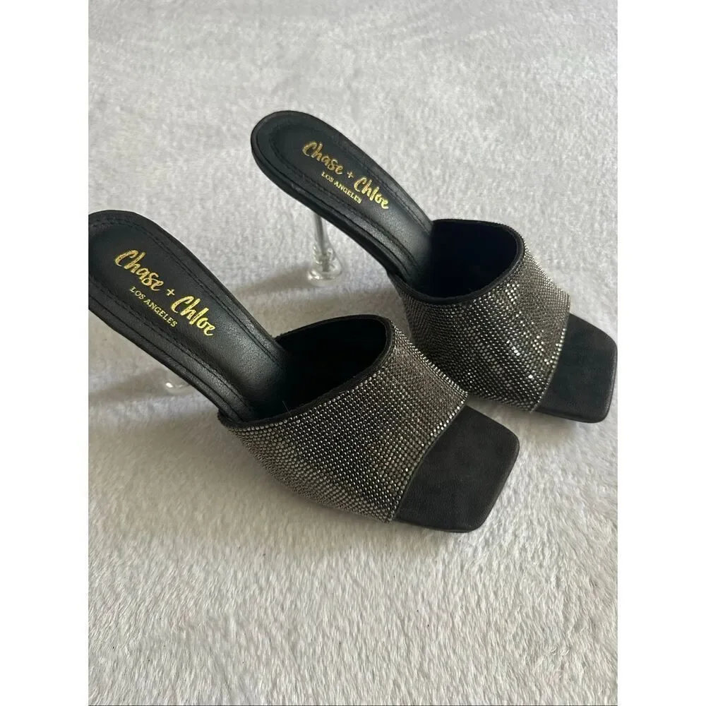 CHASE AND CHLOE Ira Rhinestone Sandal size 8.5